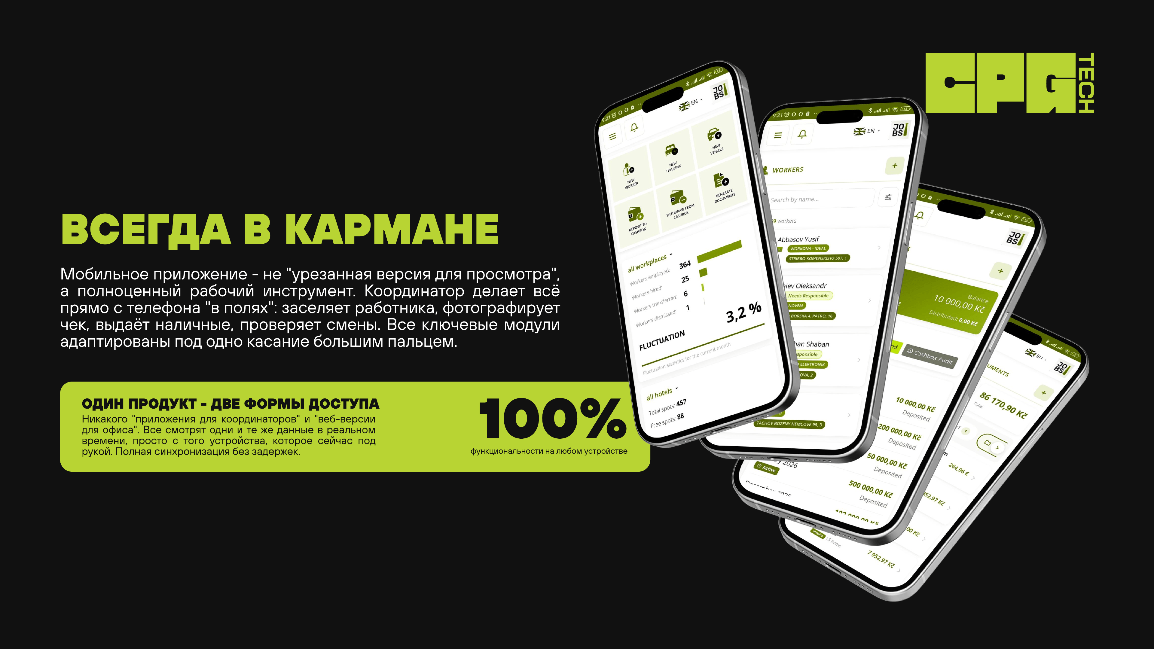 Всегда в кармане: полноценный рабочий инструмент координатора.